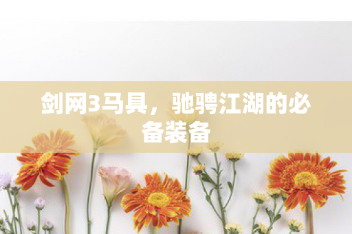 剑网3马具，驰骋江湖的必备装备
