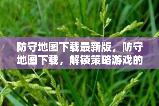 防守地图下载最新版，防守地图下载，解锁策略游戏的无限可能