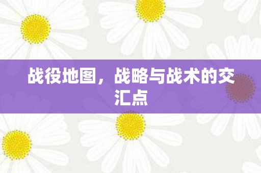 战役地图，战略与战术的交汇点