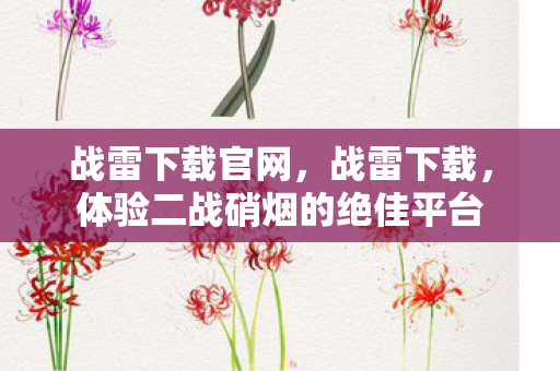 战雷下载官网,战雷下载,体验二战硝烟的绝佳平台 战雷下载官网,战雷下载,体验二战硝烟的绝佳平台