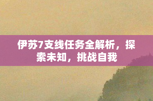 伊苏7支线任务全解析，探索未知，挑战自我