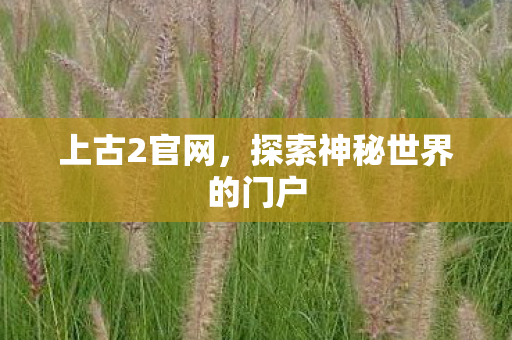 上古2官网，探索神秘世界的门户