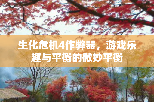生化危机4作弊器，游戏乐趣与平衡的微妙平衡