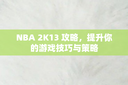 NBA 2K13 攻略图片