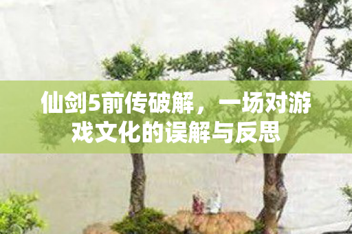仙剑5前传破解，一场对游戏文化的误解与反思