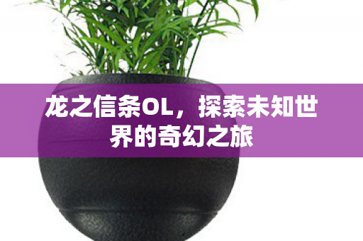 龙之信条OL，探索未知世界的奇幻之旅