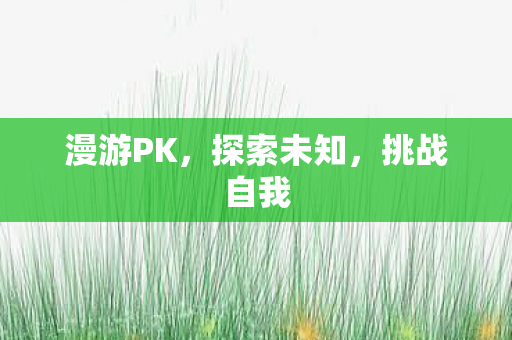 漫游PK，探索未知，挑战自我