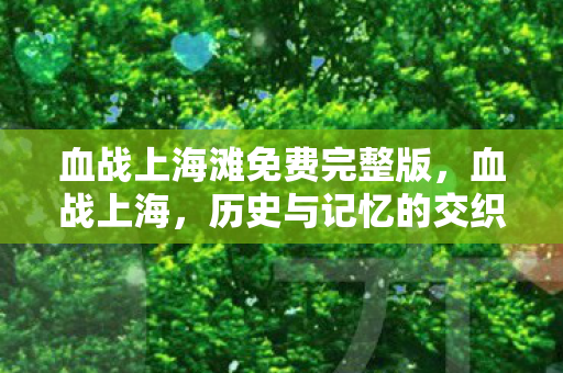 血战上海滩免费完整版，血战上海，历史与记忆的交织
