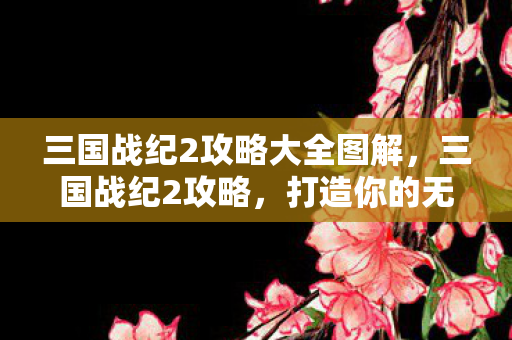 三国战纪2攻略大全图解，三国战纪2攻略，打造你的无敌军团