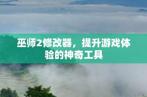 巫师2修改器,提升游戏体验的神奇工具 巫师2修改器,提升游戏体验的神奇工具
