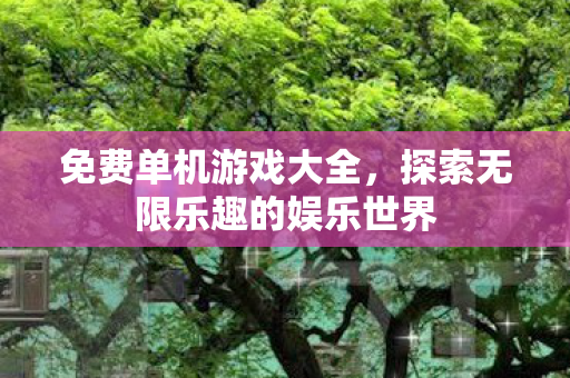 免费单机游戏大全，探索无限乐趣的娱乐世界