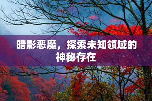 暗影恶魔，探索未知领域的神秘存在