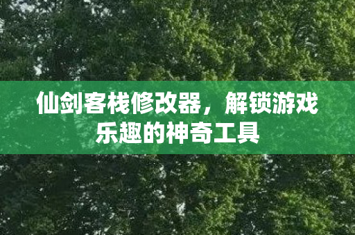 仙剑客栈修改器,解锁游戏乐趣的神奇工具 仙剑客栈修改器,解锁游戏乐趣的神奇工具