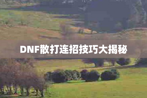 DNF散打连招技巧大揭秘