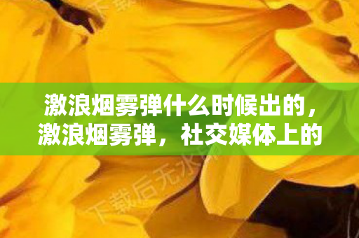 激浪烟雾弹什么时候出的，激浪烟雾弹，社交媒体上的信息迷雾与真相探寻