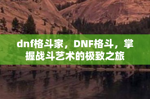 dnf格斗家,DNF格斗,掌握战斗艺术的极致之旅 dnf格斗家,DNF格斗,掌握战斗艺术的极致之旅