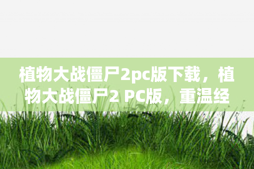 植物大战僵尸2pc版下载，植物大战僵尸2 PC版，重温经典，策略与乐趣并存