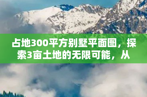 占地300平方别墅平面图，探索3亩土地的无限可能，从城市规划到绿色生活的创新实践