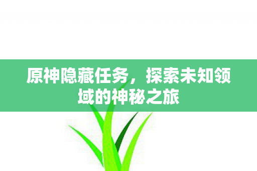 原神隐藏任务,探索未知领域的神秘之旅 原神隐藏任务,探索未知领域的神秘之旅