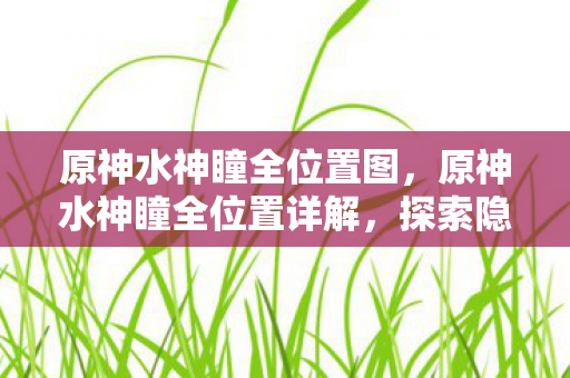 原神水神瞳全位置图，原神水神瞳全位置详解，探索隐藏宝藏，解锁神秘力量