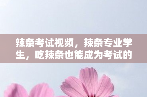 辣条考试视频,辣条专业学生,吃辣条也能成为考试的一部分? 辣条考试视频,辣条专业学生,吃辣条也能成为考试的一部分?