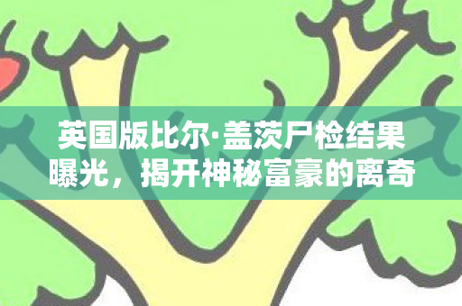 英国版比尔·盖茨尸检结果曝光,揭开神秘富豪的离奇死亡之谜 英国版比尔·盖茨尸检结果曝光,揭开神秘富豪的离奇死亡之谜