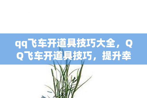 qq飞车开道具技巧大全，QQ飞车开道具技巧，提升幸运率与道具获取效率