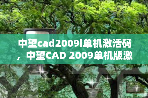 中望cad2009i单机激活码，中望CAD 2009单机版激活码，合法使用与获取途径