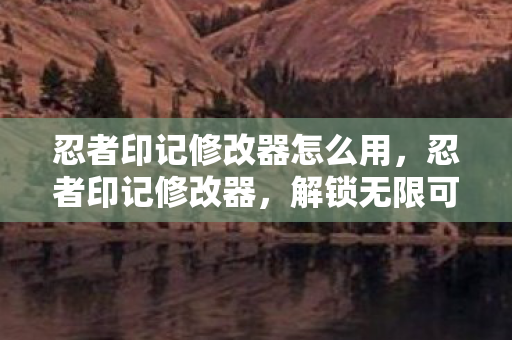 忍者印记修改器怎么用,忍者印记修改器,解锁无限可能的神秘工具 忍者印记修改器怎么用,忍者印记修改器,解锁无限可能的神秘工具
