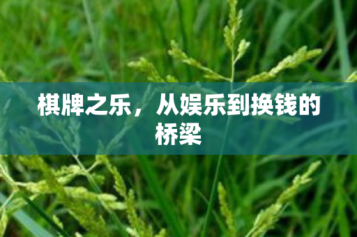 棋牌之乐，从娱乐到换钱的桥梁