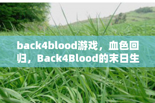 back4blood游戏，血色回归，Back4Blood的末日生存挑战