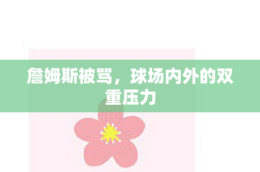 詹姆斯被骂，球场内外的双重压力