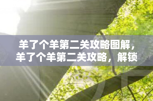 羊了个羊第二关攻略图解，羊了个羊第二关攻略，解锁通关秘籍，挑战智慧极限！