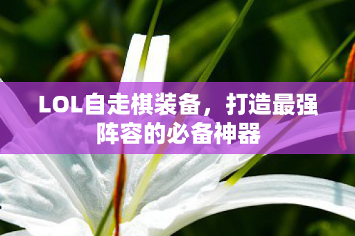 LOL自走棋装备,打造最强阵容的必备神器 LOL自走棋装备,打造最强阵容的必备神器