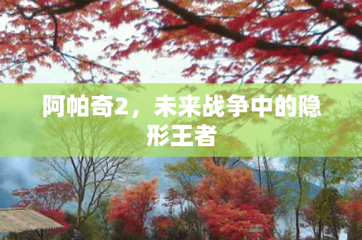 阿帕奇2，未来战争中的隐形王者
