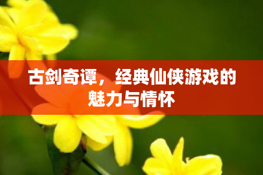 古剑奇谭，经典仙侠游戏的魅力与情怀