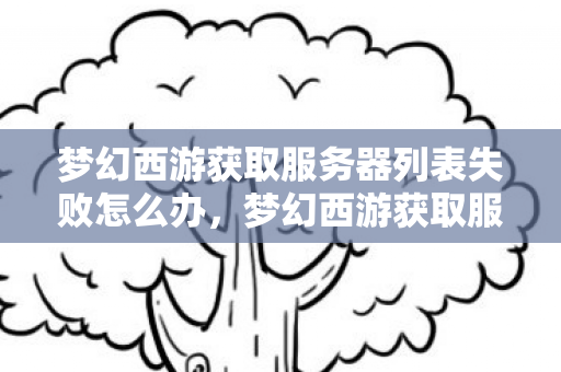 梦幻西游获取服务器列表失败怎么办，梦幻西游获取服务器列表失败，原因分析与解决方案