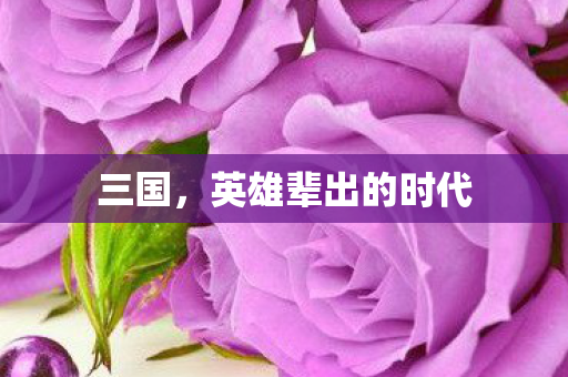 三国，英雄辈出的时代