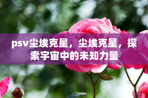 psv尘埃克星,尘埃克星,探索宇宙中的未知力量 psv尘埃克星,尘埃克星,探索宇宙中的未知力量