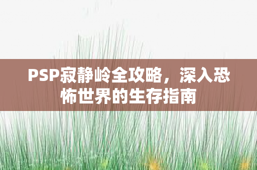 PSP寂静岭全攻略，深入恐怖世界的生存指南