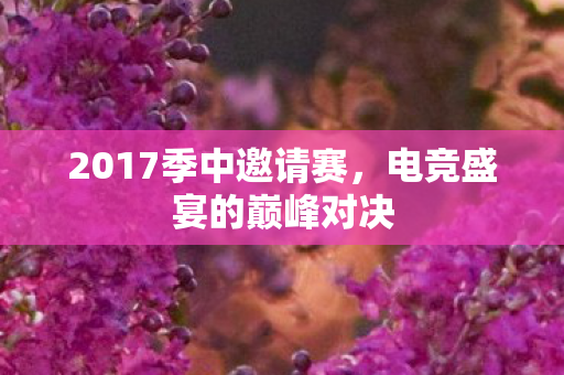 2017季中邀请赛，电竞盛宴的巅峰对决