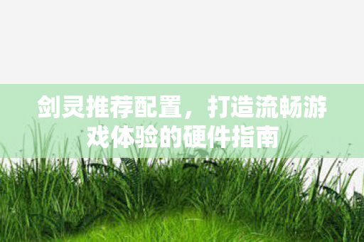 剑灵推荐配置，打造流畅游戏体验的硬件指南