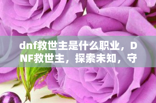 dnf救世主是什么职业，DNF救世主，探索未知，守护阿拉德大陆