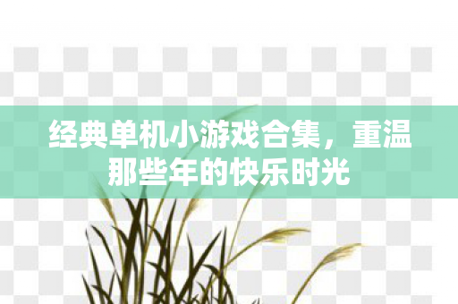 经典单机小游戏合集，重温那些年的快乐时光