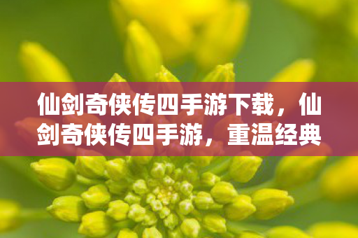 仙剑奇侠传四手游下载，仙剑奇侠传四手游，重温经典，再续前缘
