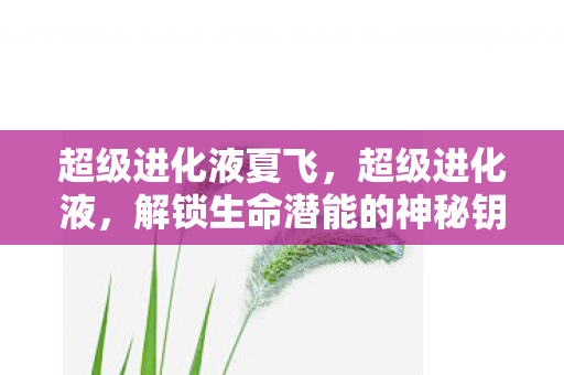 超级进化液夏飞，超级进化液，解锁生命潜能的神秘钥匙
