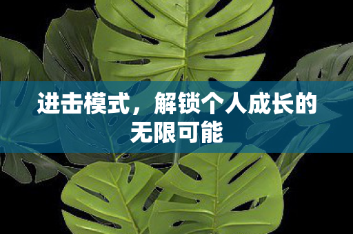 进击模式，解锁个人成长的无限可能