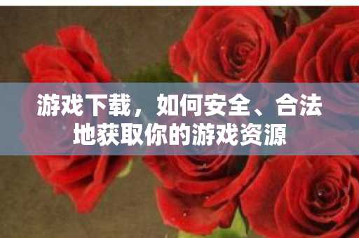 游戏下载,如何安全、合法地获取你的游戏资源 游戏下载,如何安全、合法地获取你的游戏资源