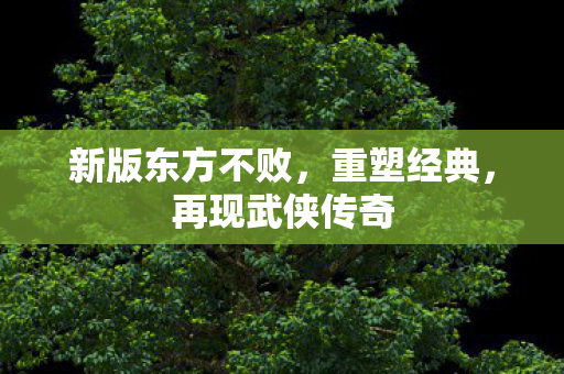 新版东方不败，重塑经典，再现武侠传奇
