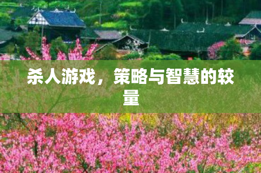 杀人游戏，策略与智慧的较量
